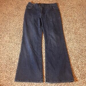 Zena Flare Leg Jeans Women's Dark Wash Denim Trousers‎ Casual Pants